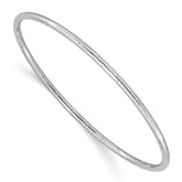 14k White Gold 2.5mm Grooved Slip-on Bangle