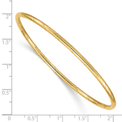 Sophia Jewelers 14K Gold Grooved Slip-On Women's Bangle Polished Elegance
