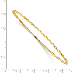 14K Beaded Slip-on Bangle
