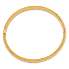 14k 5/16 Textured Hinged Bangle
