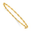 Twisted Bangle Bracelet in 14K Yellow Gold, 2.9mm Hinged, 7 Inch - Sophia Jewelers