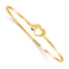 Hearts Flexible Bangle Bracelet in 14K Yellow Gold, 11mm, 7 Inch - Sophia Jewelers