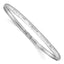 14k White Gold Textured Flexible Bangle