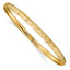14k Hexagonal Design Diamond-cut Flexible Bangle