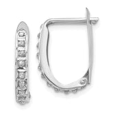 14k White Gold Diamond Fascination Hoop Earrings