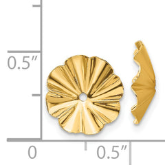 14K Gold Polished Fancy Earring Jackets for Women Solid & Elegant