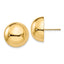 14k Polished 16mm Half Ball Post Earrings