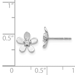 14k White Gold Diamond Earrings