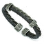 Men's Black Memory Cable Cuff Bracelet in Titanium - Sophia Jewelers
