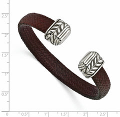 Edward Mirell 10mm Stainless Steel w/Carbon Fiber Cuff Bracelet