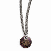 Edward Mirell Titanium Necklace with Sterling Silver Accent Copper Anodized Finish