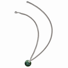 Edward Mirell Black Titanium Teal Anodized Sterling Silver Necklace