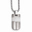 Sophia Jewelers Titanium & Sterling Hammered Pendant Necklace Polished Gift Ready