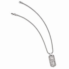 Sophia Jewelers Titanium Dog Tag Necklace with Modern Casted Design