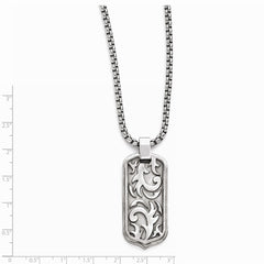 Edward Mirell Titanium Cable Dog Tag Pendant Necklace