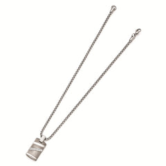 Edward Mirell Titanium Diamond Pendant Necklace with Sterling Silver Accents