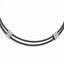 Titanium & Sterling Silver Necklace with White Sapphires Gift Ready