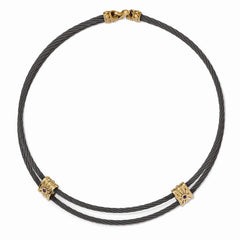 Titanium & Bronze Amethyst Necklace with Natural Stones Gift Ready