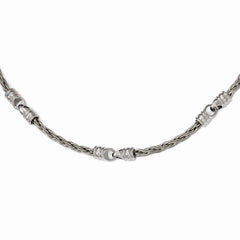 Titanium Men's Necklace with Polished & Brushed Finish Gift Ready