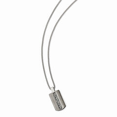 Titanium Polished & Brushed Necklace with Pendant Gift Ready