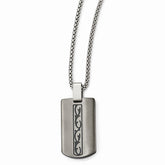 Titanium Polished & Brushed Necklace with Pendant Gift Ready