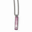 Edward Mirell Titanium Necklace with Grooved Anodized Finish & Pink Sapphire