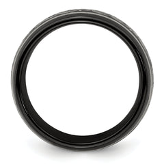 Titanium Wedding Band with Laser Pattern Engravable Gift