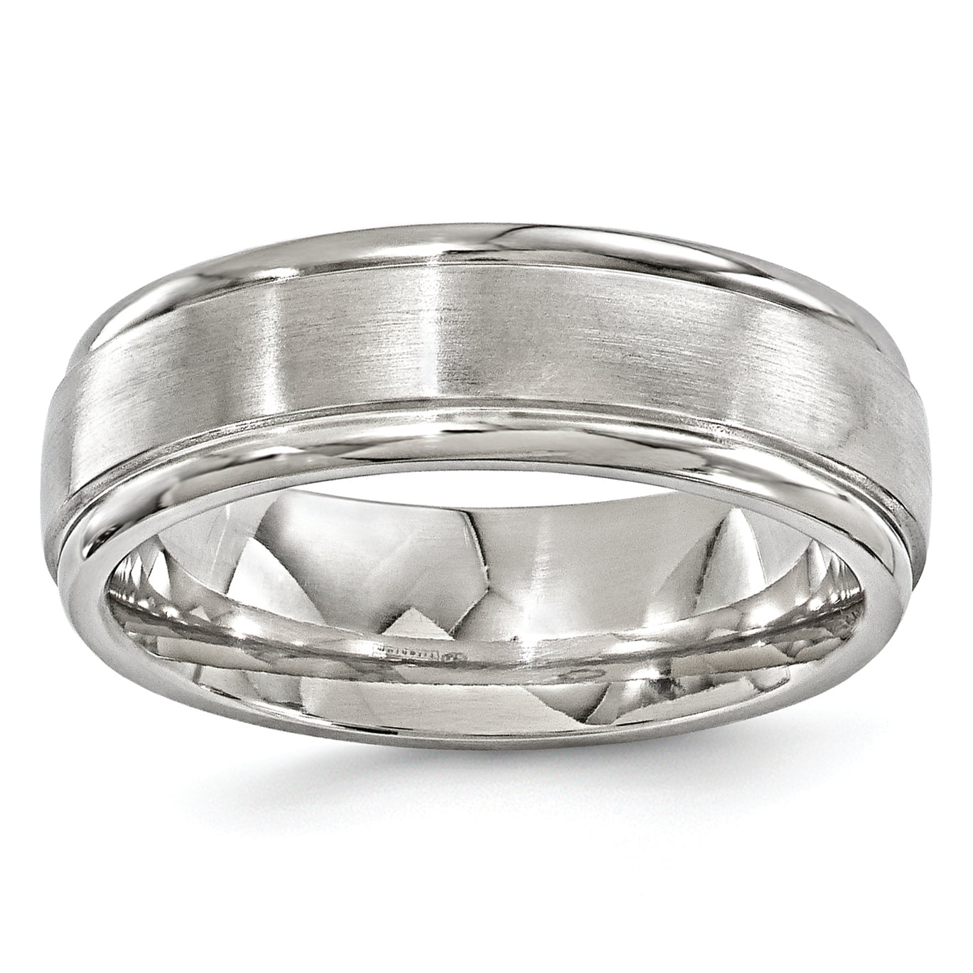 Edward Mirell Titanium Brushed & Polished 7mm Band