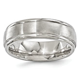 Edward Mirell Titanium Brushed & Polished 7mm Band
