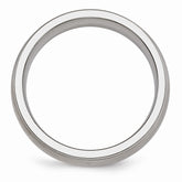Titanium Milgrain Wedding Band with Brushed Polished Finish Engravable