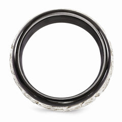 Sophia Jewelers Titanium Silver Two-Tone Engravable Wedding Band 9mm Gift Ready