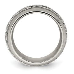 Edward Mirell Titanium Wedding Band with Polished Finish Engravable 9mm