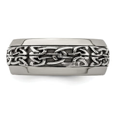 Edward Mirell Titanium Wedding Band with Polished Finish Engravable 9mm