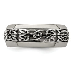 Edward Mirell Titanium Wedding Band with Polished Finish Engravable 9mm