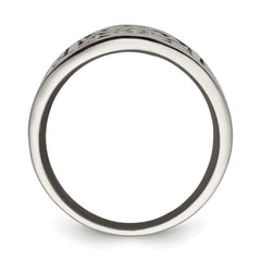 Sophia Jewelers Titanium Flat Men's Wedding Band with Brushed Finish