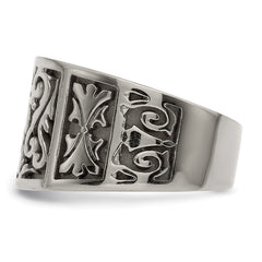 Sophia Jewelers Titanium Flat Men's Wedding Band with Brushed Finish