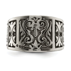 Sophia Jewelers Titanium Flat Men's Wedding Band with Brushed Finish