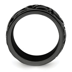 Edward Mirell Black Titanium 11mm Wedding Band Engravable Gift Ready