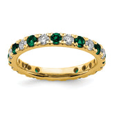 14K Lab Grown Diamond VS/SI GH & Cr Emerald Eternity Band
