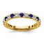 14K Lab Grown Diamond VS/SI GH & Cr Blue Sapp Eternity Band