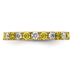 14K Lab Grown Diamond VS/SI GH & Cr Yellow Sapp Eternity Band