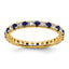 Lab-Grown Diamond & Lab-Created Blue Sapphire Eternity Band in 14K Yellow Gold, 2.25mm - Sophia Jewelers