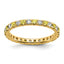 Lab-Grown Diamond & Lab-Created Yellow Sapphire Eternity Band in 14K Yellow Gold, 2.25mm, Size 4–9 - Sophia Jewelers