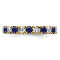 14K Lab Grown Diamond VS/SI GH & Cr Blue Sapp Eternity Band