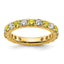 Lab-Grown Diamond & Lab-Created Yellow Sapphire Eternity Band in 14K Yellow Gold, 3.25mm - Sophia Jewelers