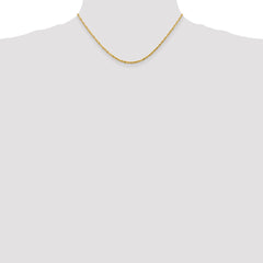 Sophia Jewelers 14K Gold Figaro Necklace with Diamond Cut Elegance