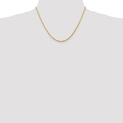 Sophia Jewelers 14K Gold Figaro Necklace with Diamond Cut Elegance