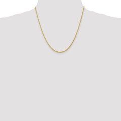 Sophia Jewelers 14K Gold Figaro Necklace with Diamond Cut Elegance