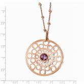 Leslie's Sterling Silver & Rose-tone 18k Flash Amethyst Necklace
