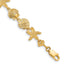 Assorted Sea Shell Theme Bracelet in 14K Yellow Gold, 10mm, 7.5 Inch - Sophia Jewelers